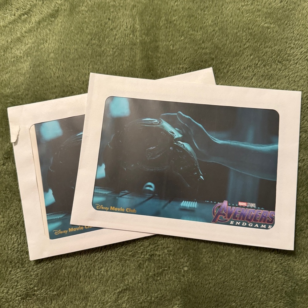 Disney Lithograph Avengers Endgame Decorative Card - Blue and White
